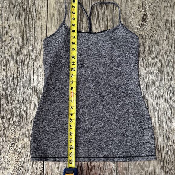Lululemon Power Pose Tank Heathered Black Size 10 - Picture 5 of 10